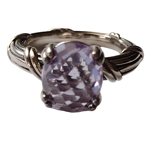 Peter Thomas Roth sterling silver fantasies Rose de France ring size 9