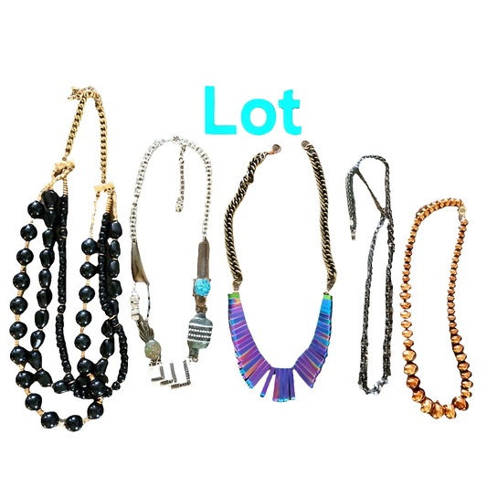Costume fashion jewelry lot bundle necklaces rainbow hematite necklace