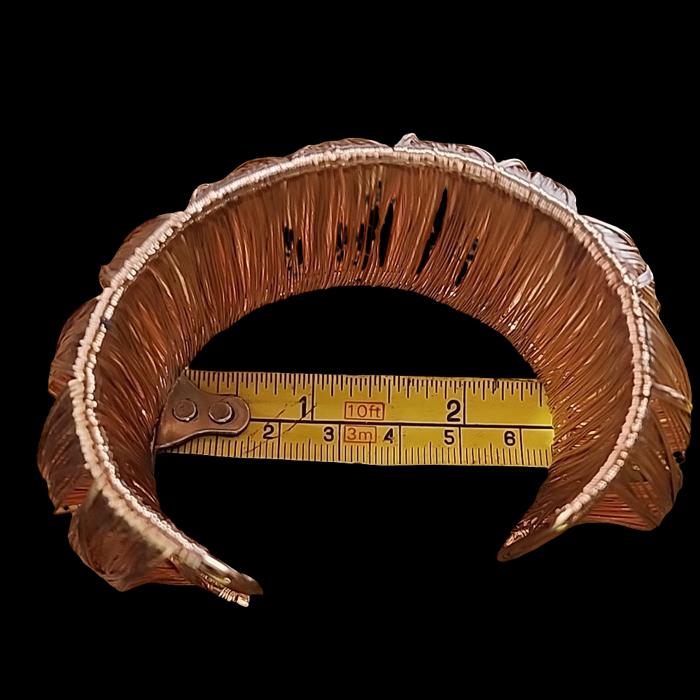 Copper wire wrap cuff bracelet fashion costume jewelry