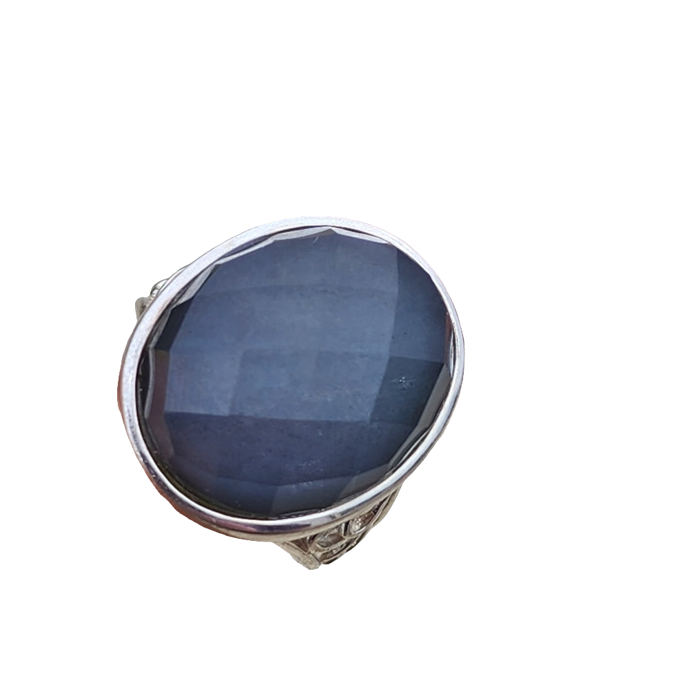 Whitney Kelly Double faceted sterling silver ring size 8.75 unisex