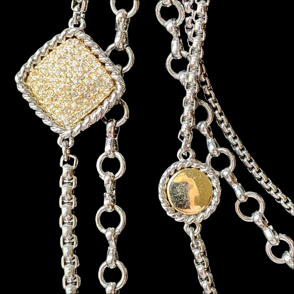 White House Black Market WHBM 5 layer statement layered necklace costume jewelry