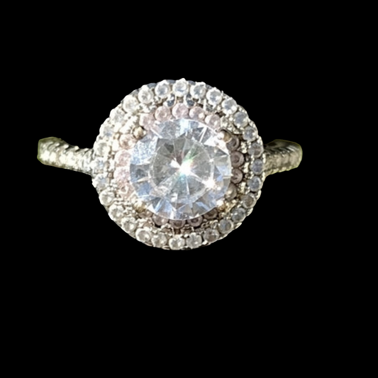 925 sterling silver ring with cubic zirconia size 5.5 great promise engagement