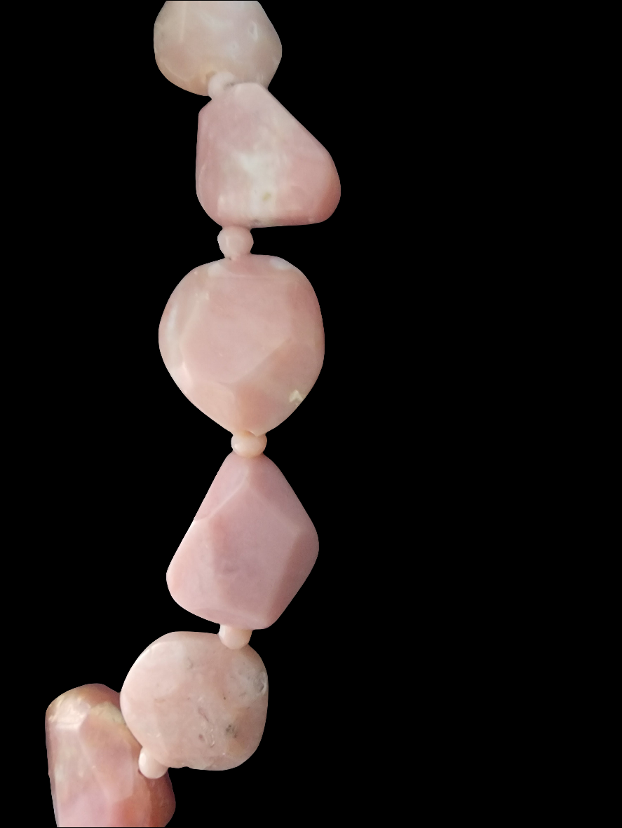 Chunky pink opal necklace
