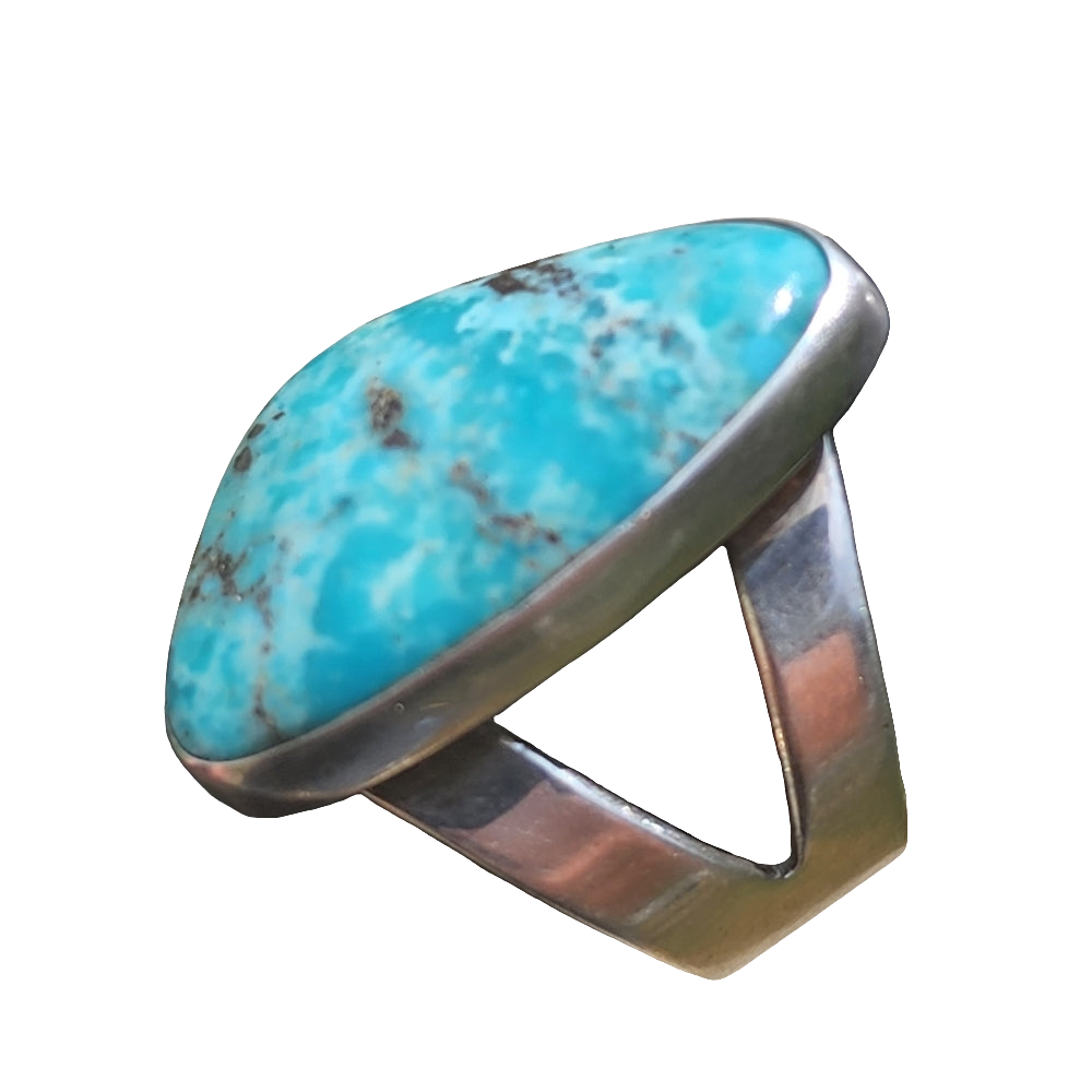 Sterling silver Jay King Desert Rose company turquoise ring size 8.5