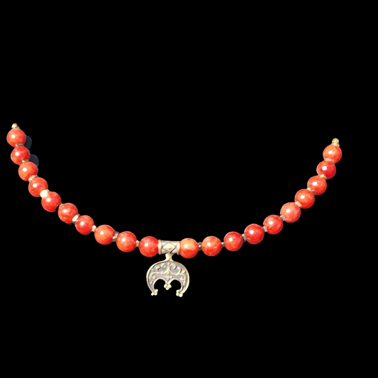 Oksana Boriychuk red choker necklace w pendant fashion costume designer jewelry