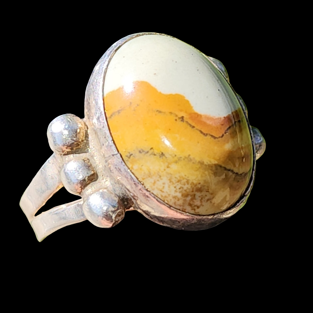 Vintage Sterling silver Native American ring size 6.5 agate?