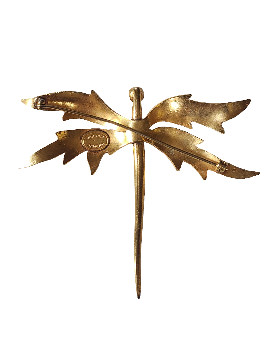 Rare Van Der Straeten Dragonfly pin brooch luxurious jewelry