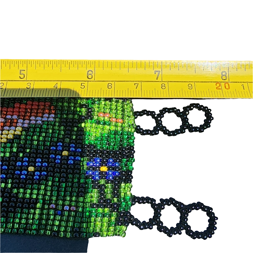 Handmade beaded bracelet flower floral design fashion costume jewelry