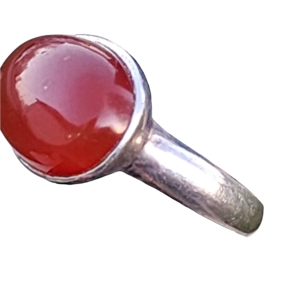 Jewelry Carnelian red Vintage sterling silver ring size 7 fine jewelry