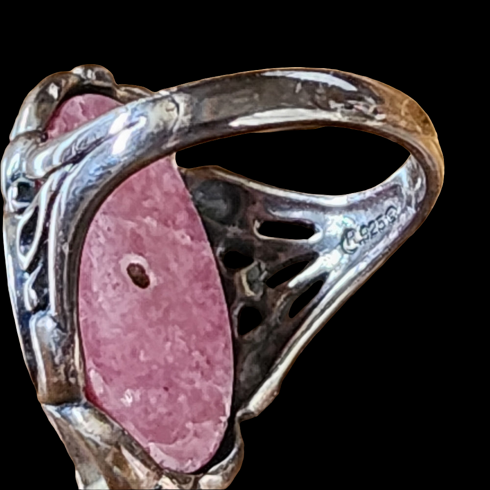 Carolyn Pollack Relios Sterling silver ring SZ 9.75 inlay turquoise pink jewelry