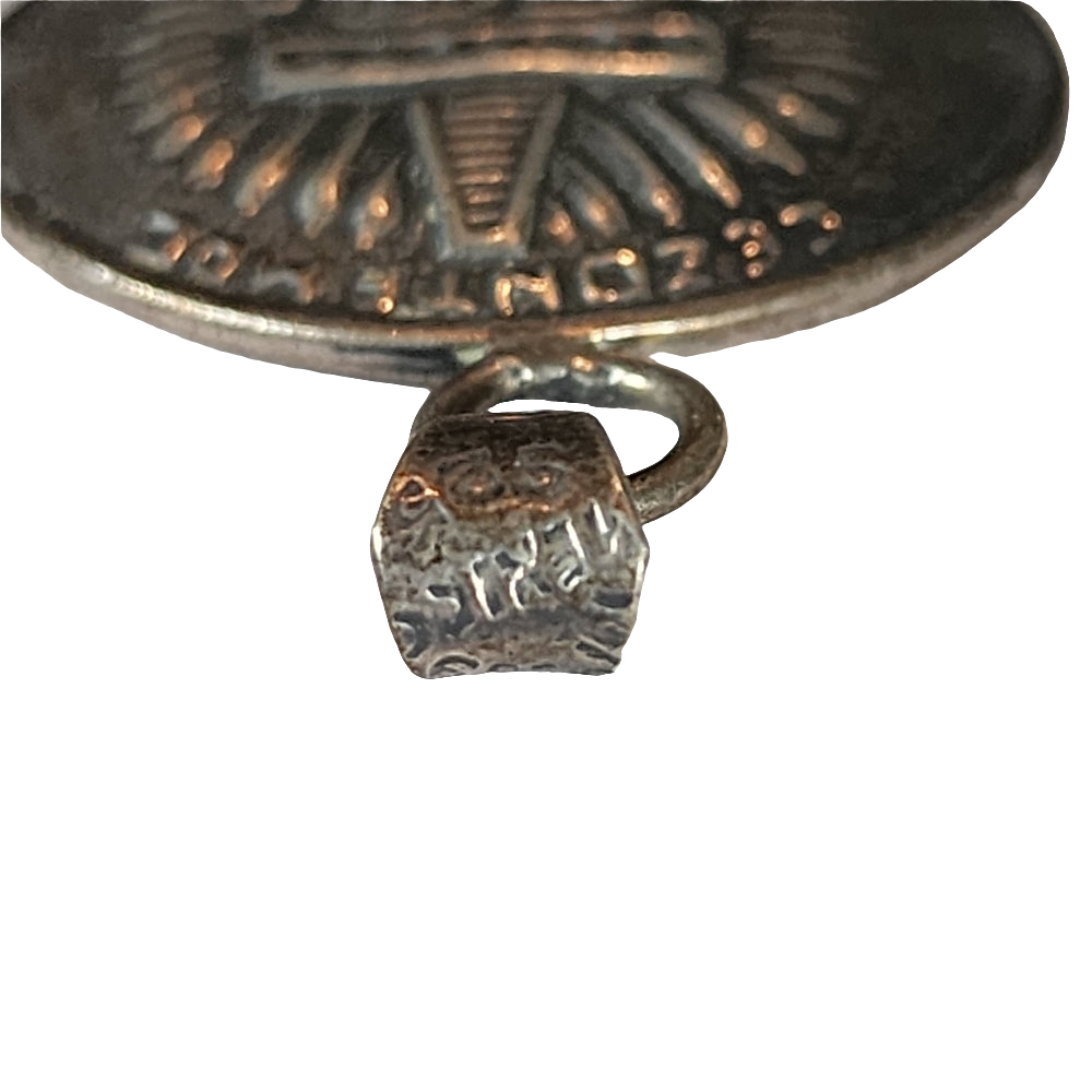 Sterling silver Aztec deity pendant Mexican silver