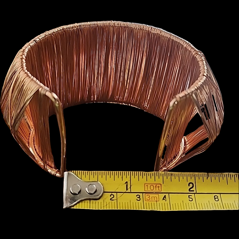 Copper wire wrap cuff bracelet fashion costume jewelry