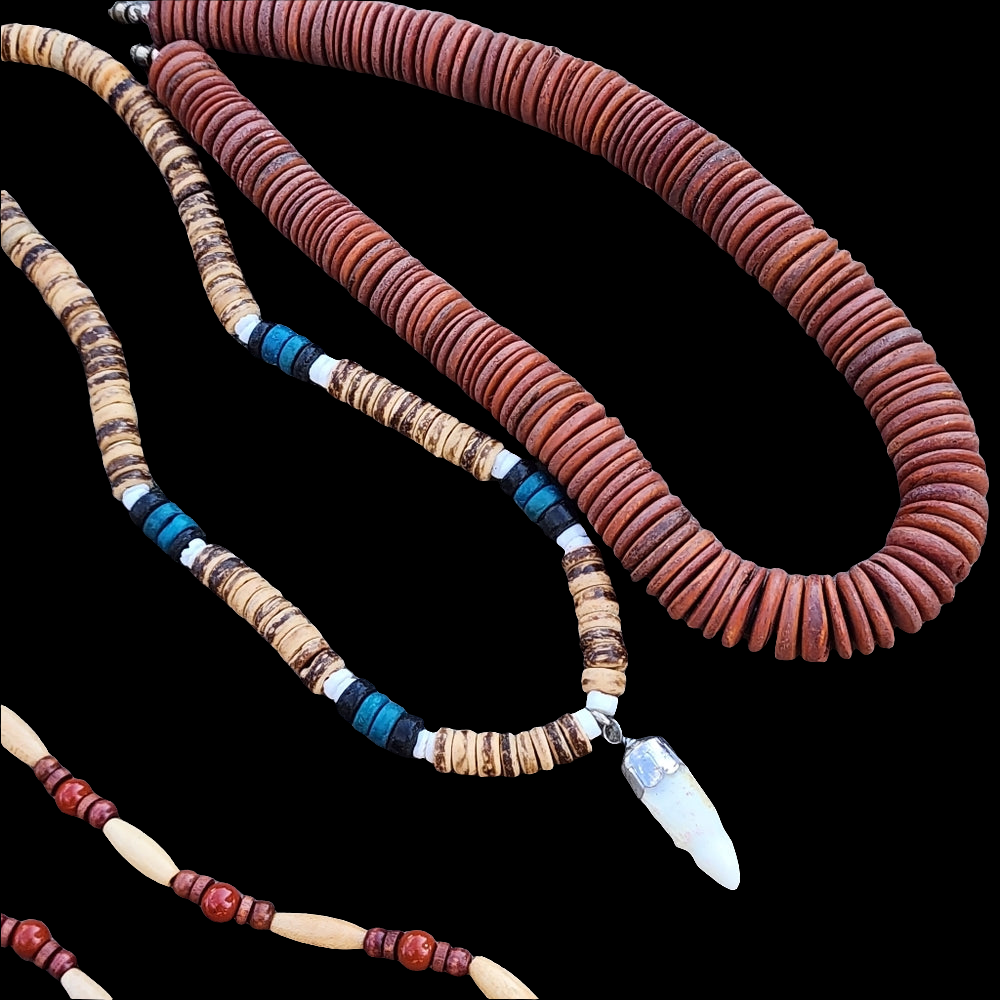 Organic jewelry Bundle lot necklaces bracelet wood shell Fashion Costume
