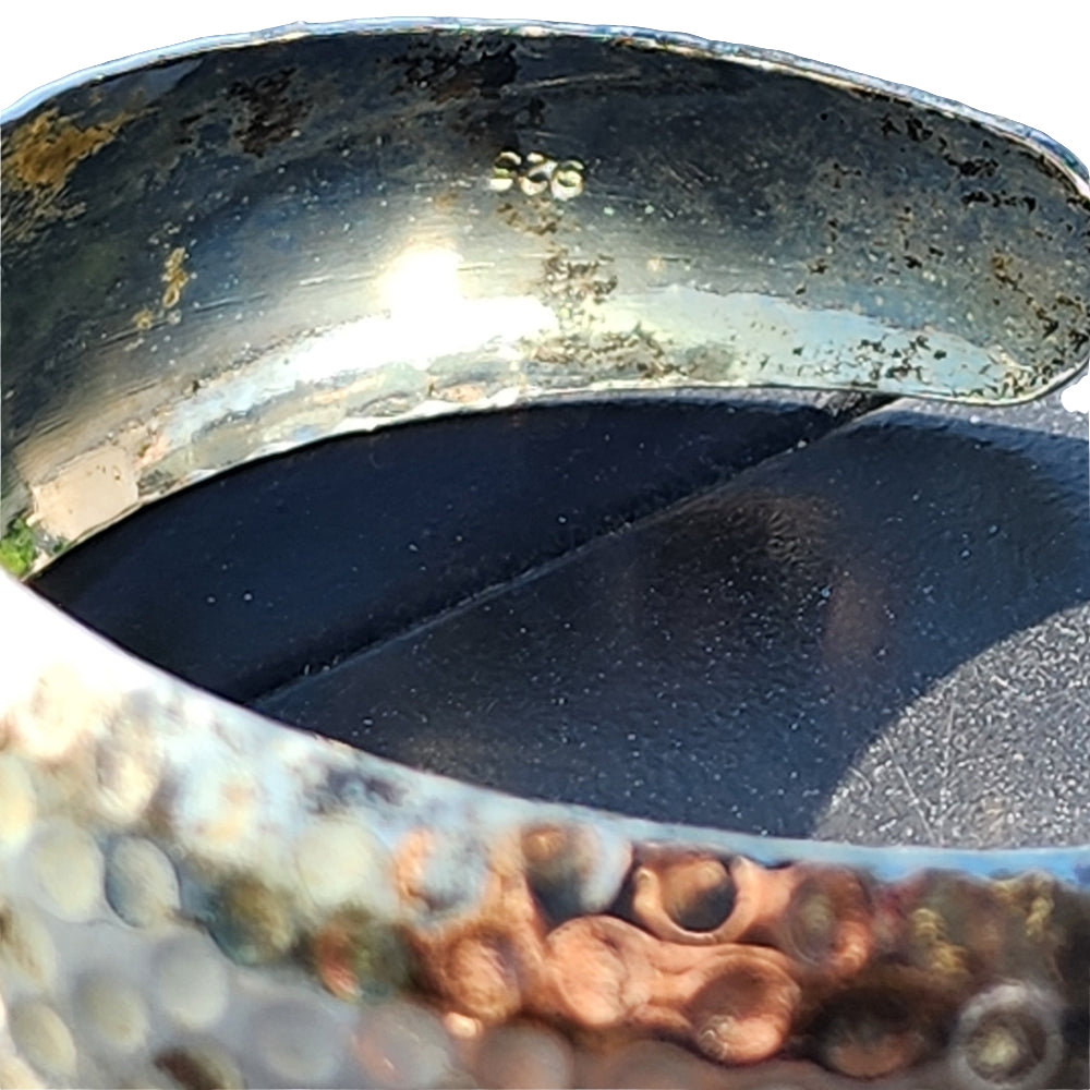 Sterling silver hammered cuff bracelet fine fashion Jewelry