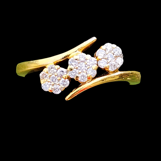 14k karat yellow gold wedding engagement promise diamond ring size 6.75