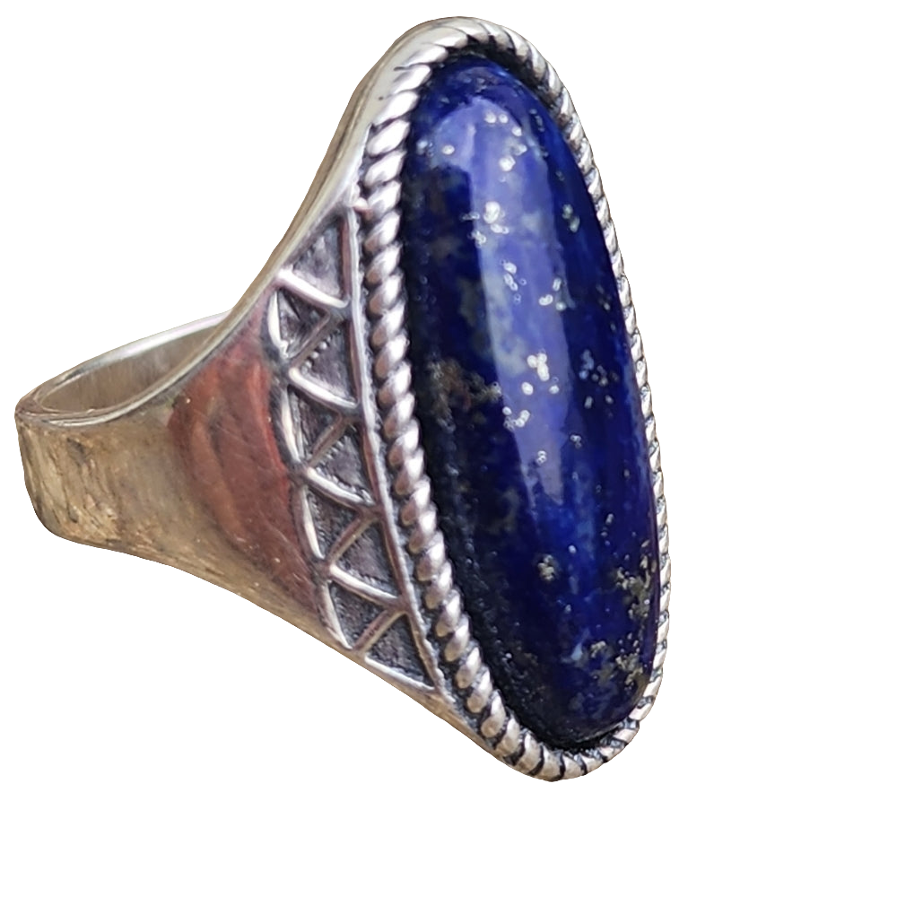 Dakota West Design sterling silver blue lapis lazuli size 6