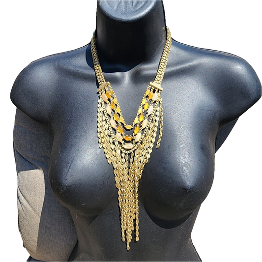Bundle lot 2 Lucky Brand necklaces bib & faux turquoise drop necklace jewelry