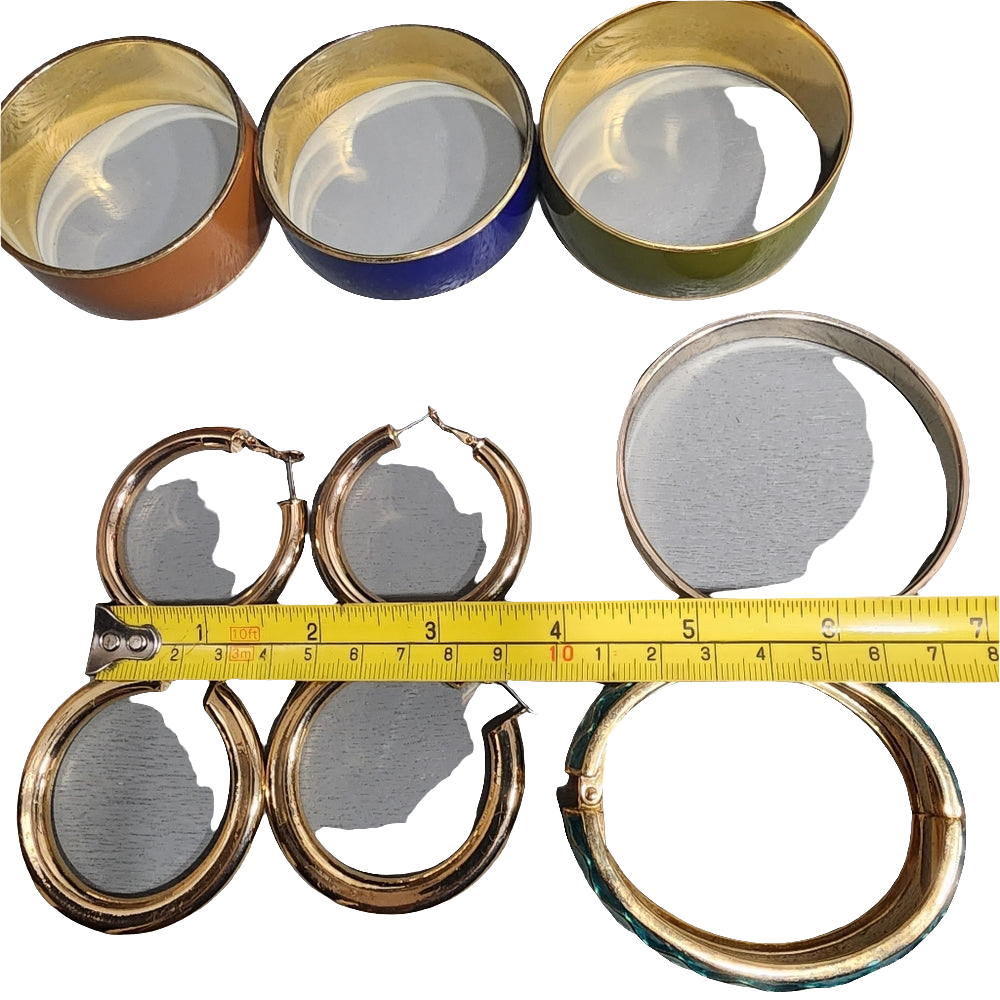 Costume fashion jewelry lot bracelets J crew enamel gold tone Hoop earrings