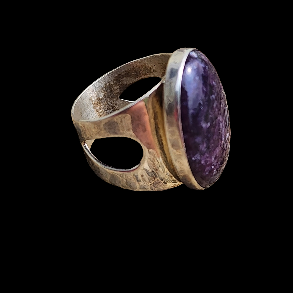 Jay King sterling silver chunky Purple Lepidolite ring size 7.5 jewelry