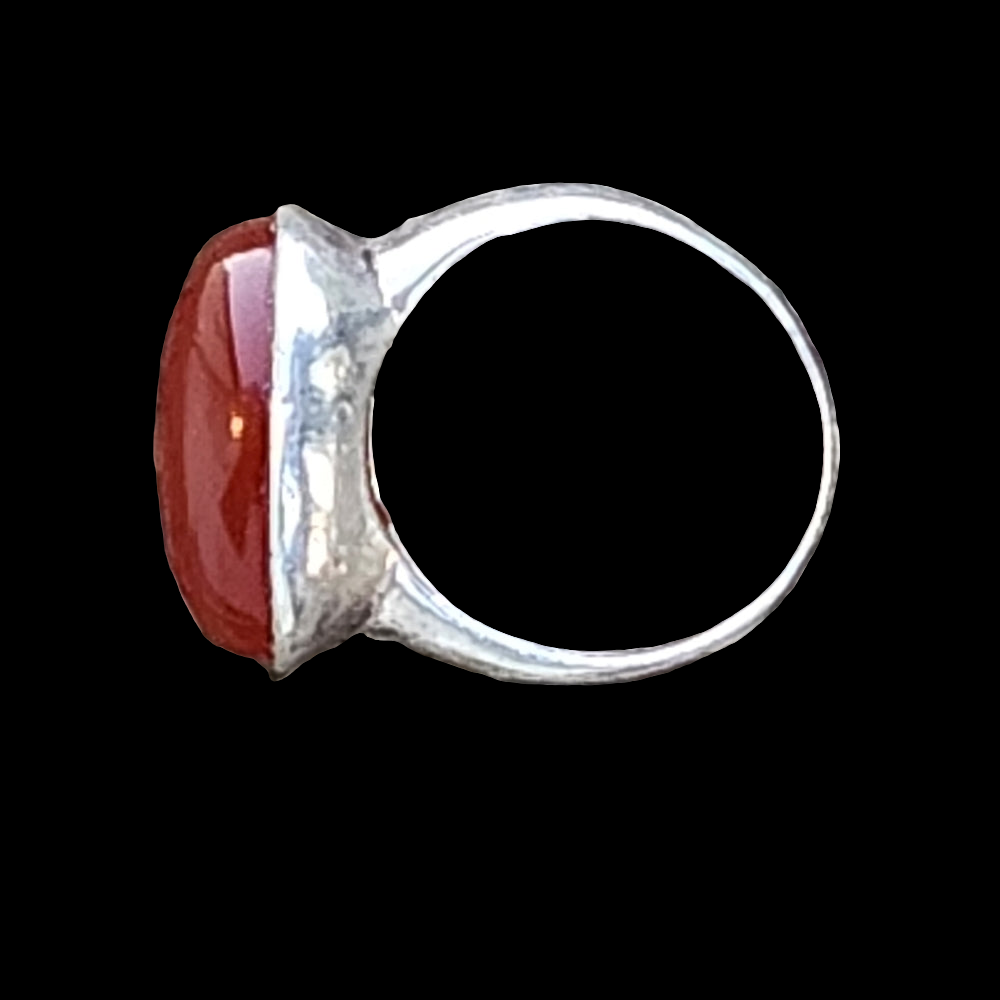 Jewelry Carnelian red Vintage sterling silver ring size 7 fine jewelry