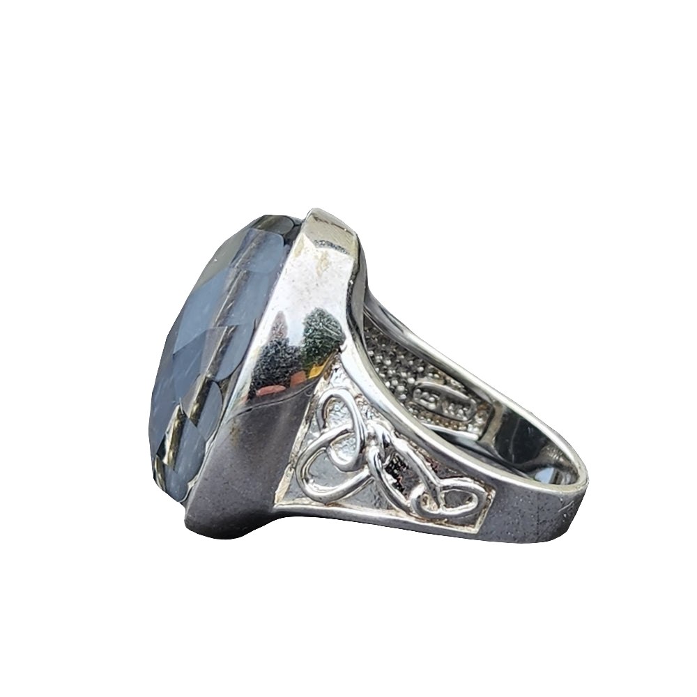 Whitney Kelly Double faceted sterling silver ring size 8.75 unisex