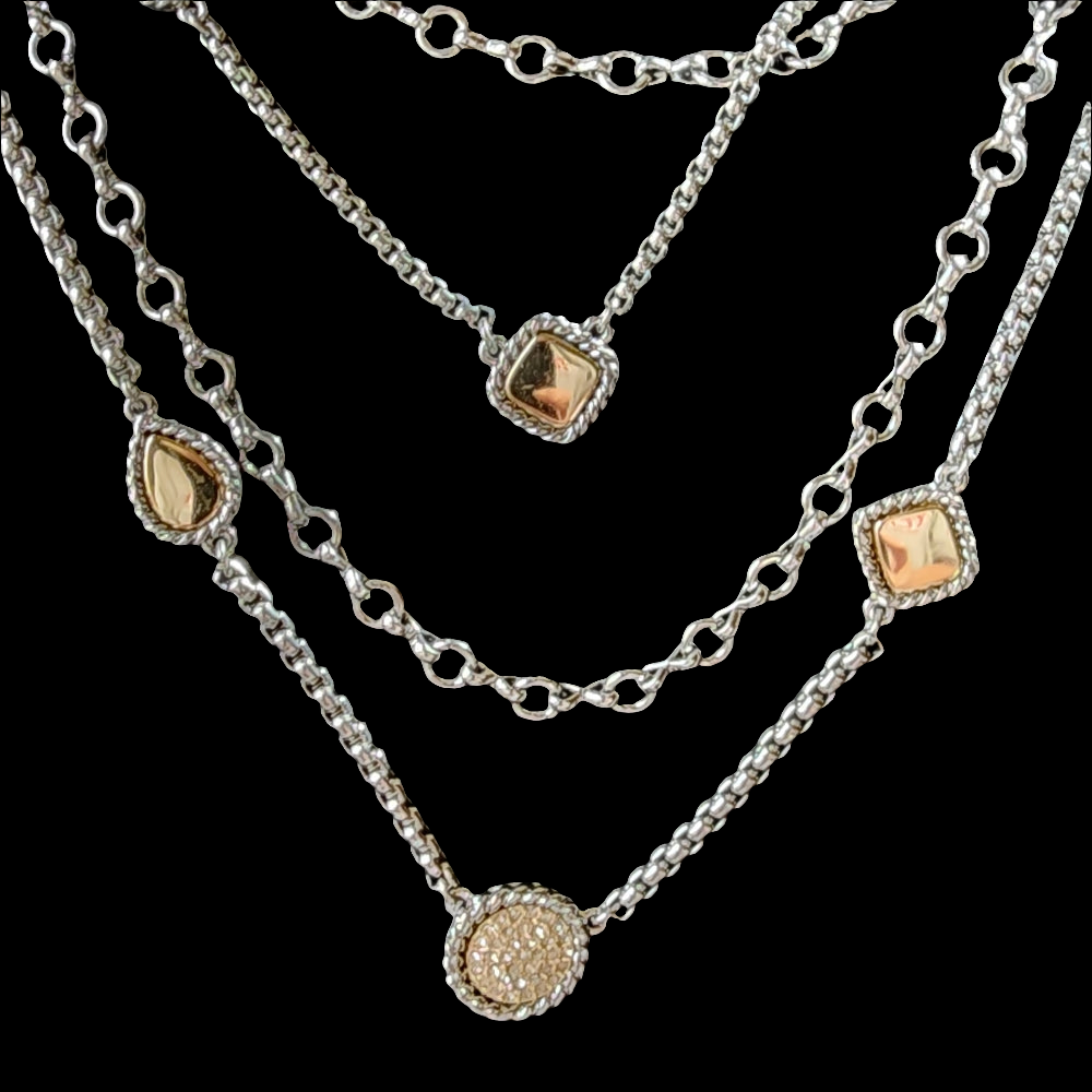 White House Black Market WHBM 5 layer statement layered necklace costume jewelry