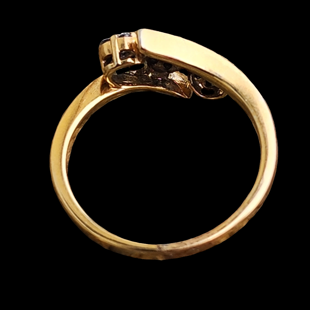 14k karat yellow gold wedding engagement promise diamond ring size 6.75