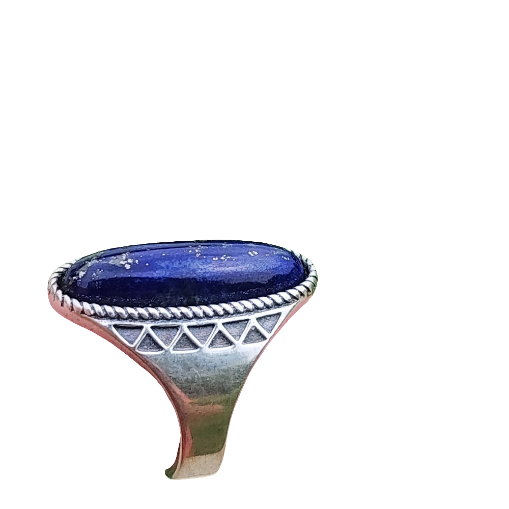 Dakota West Design sterling silver blue lapis lazuli size 6