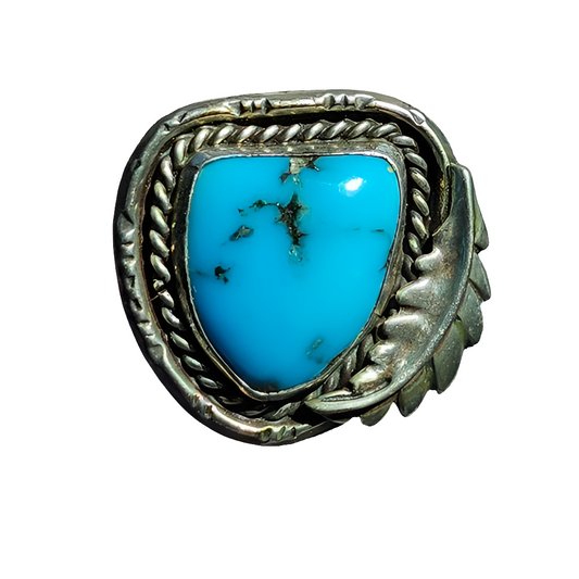 Vintage Sterling silver Native American Turquoise pendant Fine  jewelry