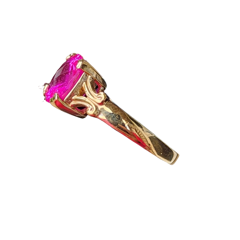 Sterling silver gold vermeil 1.97 pink sapphire relios Carolyn Pollack size 9