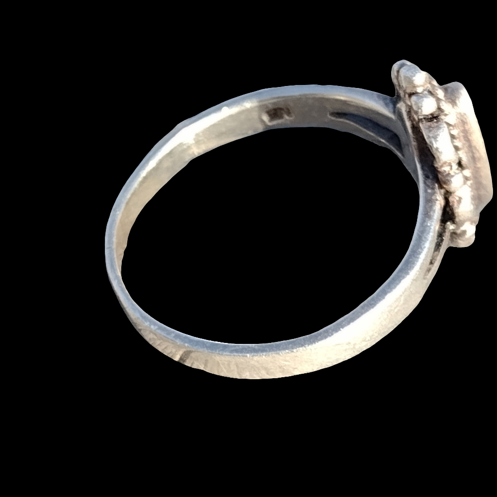 vintage Sterling silver Native American Hopi artist Nathan Fred ring size 8.25