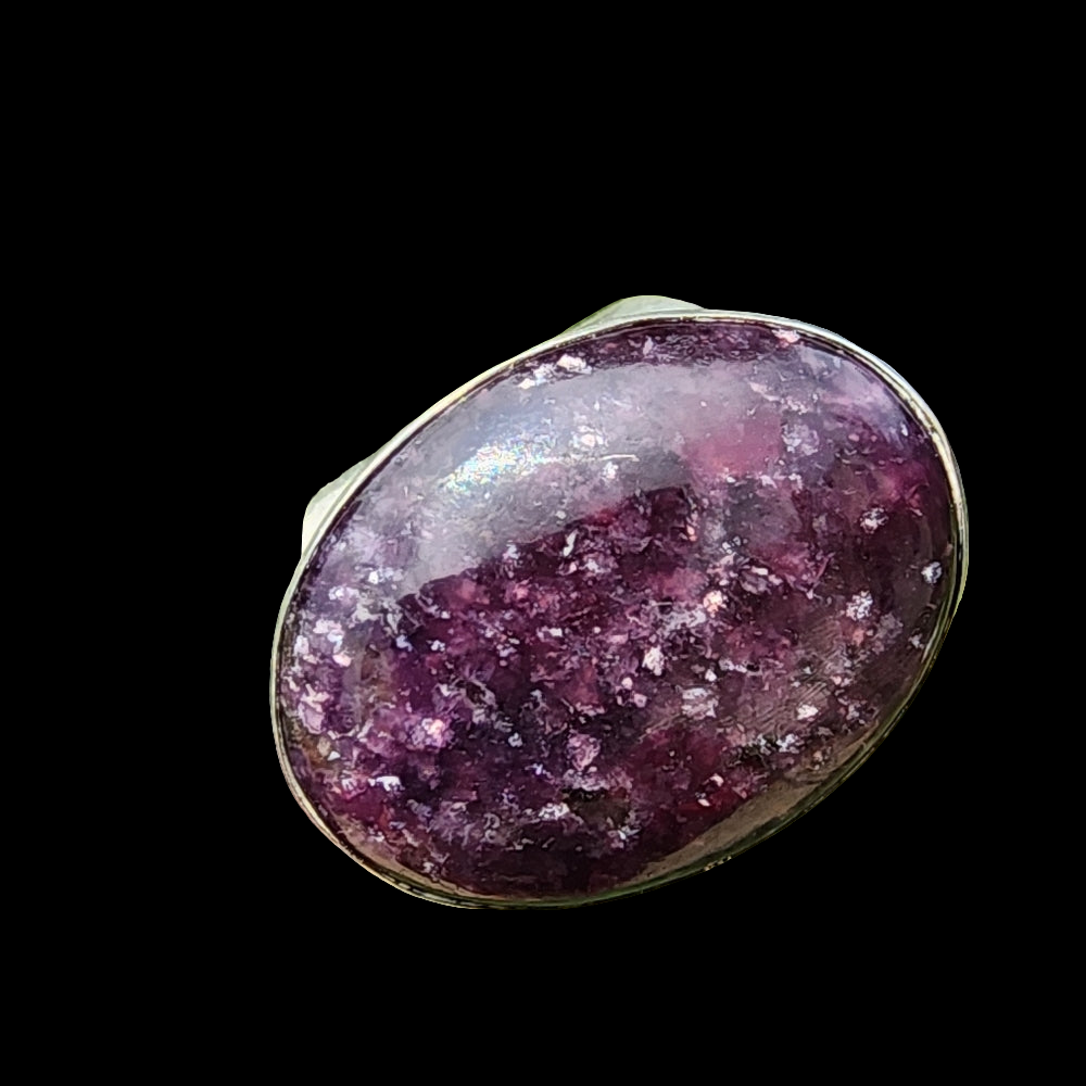 Jay King sterling silver chunky Purple Lepidolite ring size 7.5 jewelry