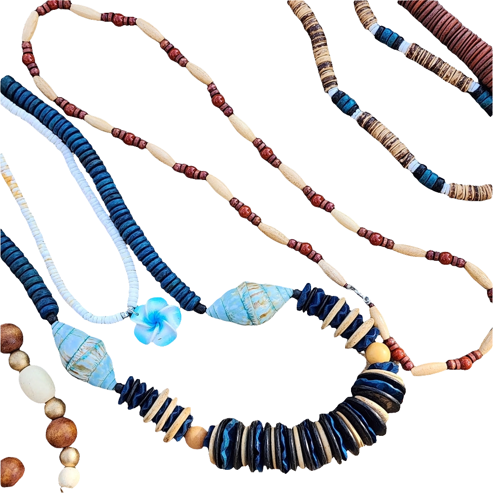 Organic jewelry Bundle lot necklaces bracelet wood shell Fashion Costume
