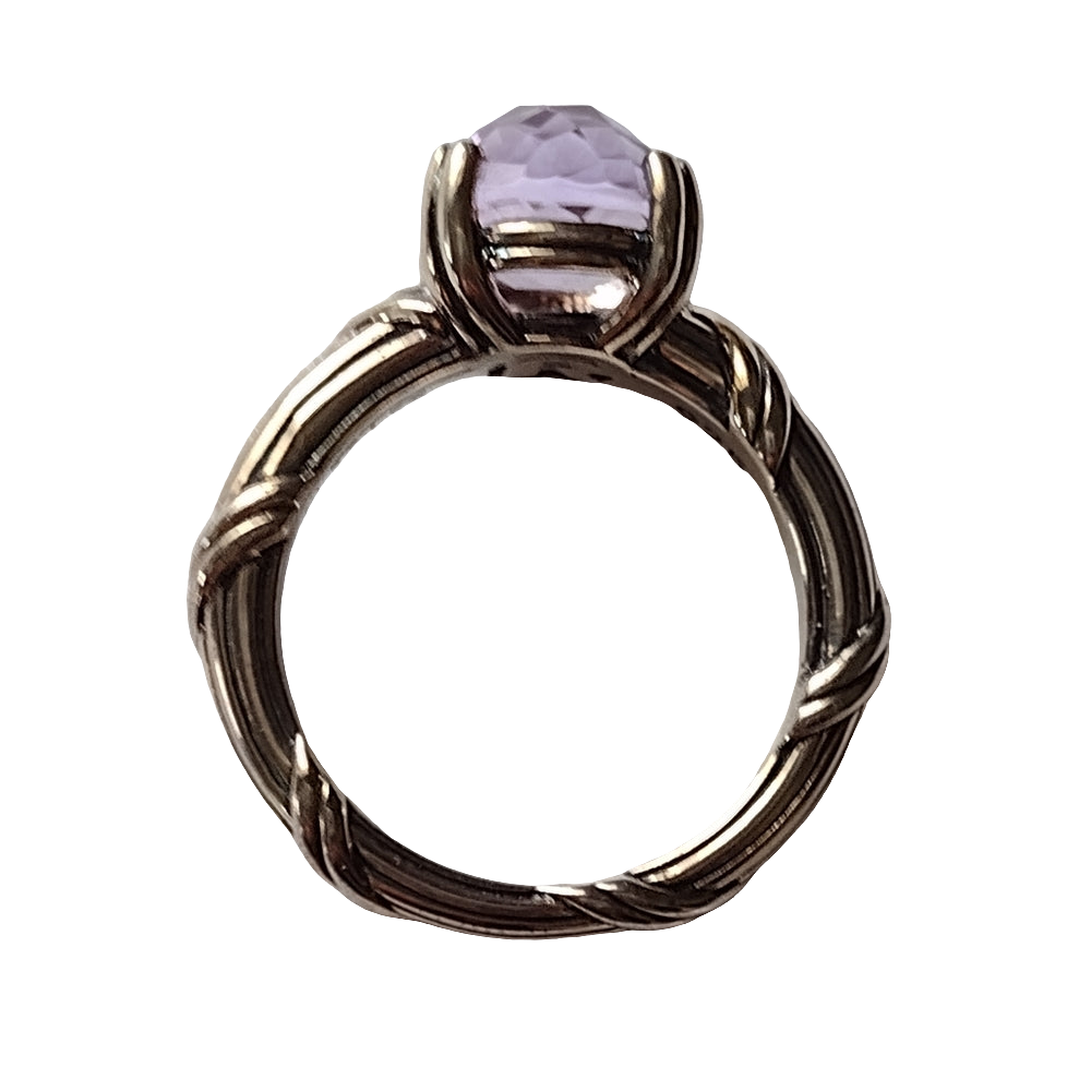 Peter Thomas Roth sterling silver fantasies Rose de France ring size 9