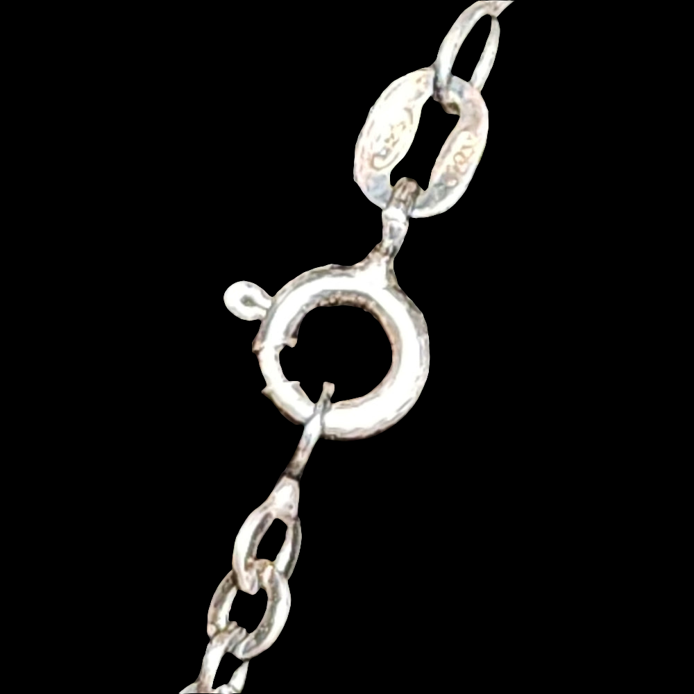 Vintage Sterling silver necklace with Mexican silver long red pendant jasper?