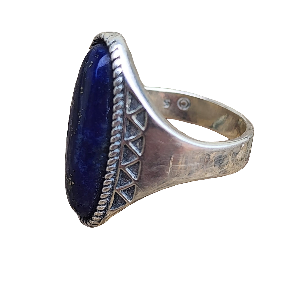 Dakota West Design sterling silver blue lapis lazuli size 6