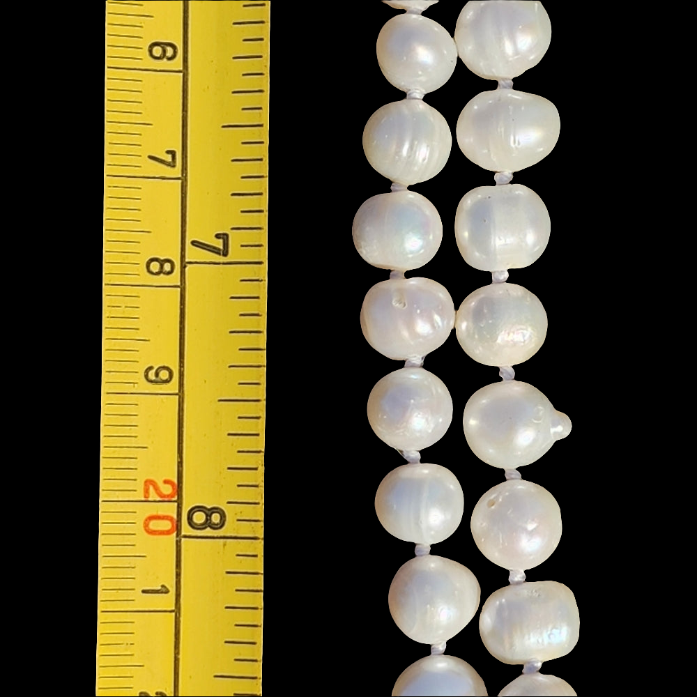 Knotted Authentic pearl pearls necklace fine jewelry hangs 4 foot long strand