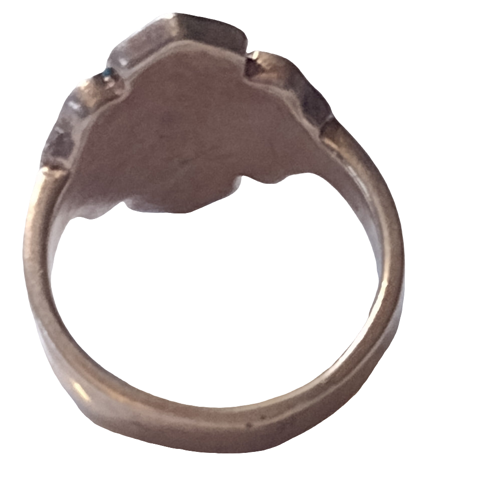 Mother of pearl Sterling silver blue mother of pearl vintage ring size 6.5