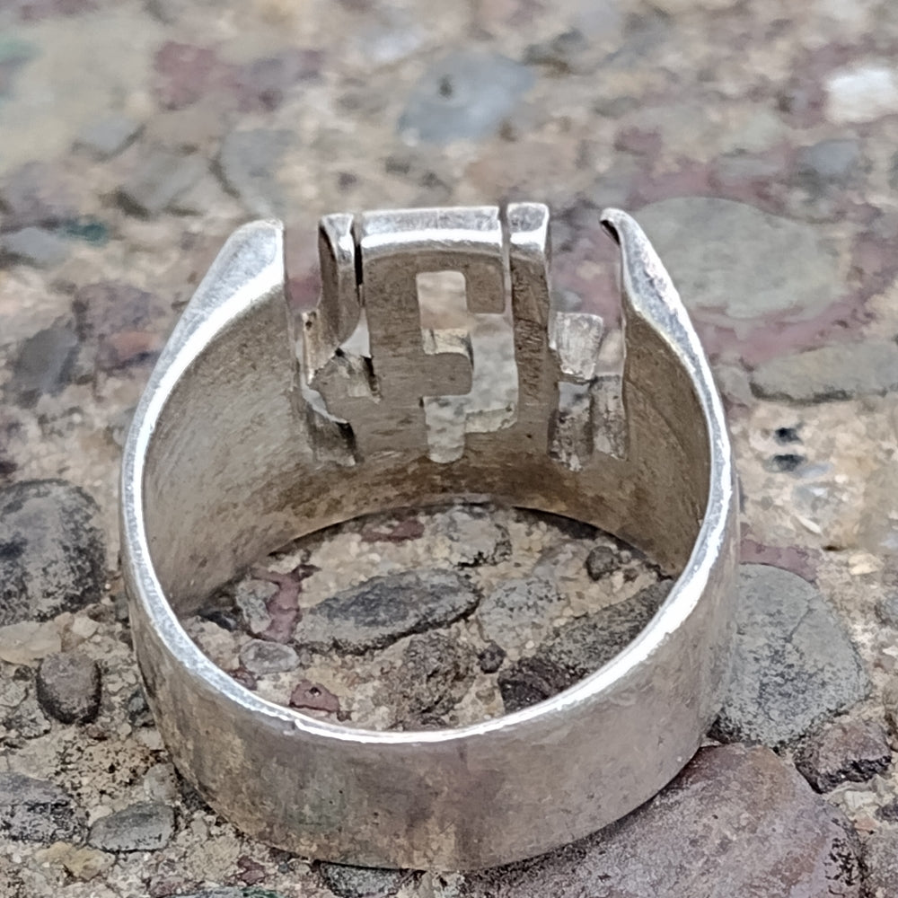 Antique sterling silver 925 REF ring initials size 8.5