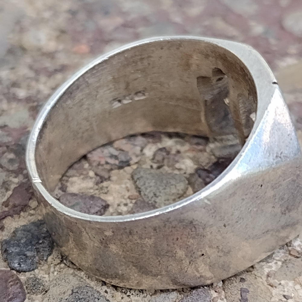Antique sterling silver 925 REF ring initials size 8.5