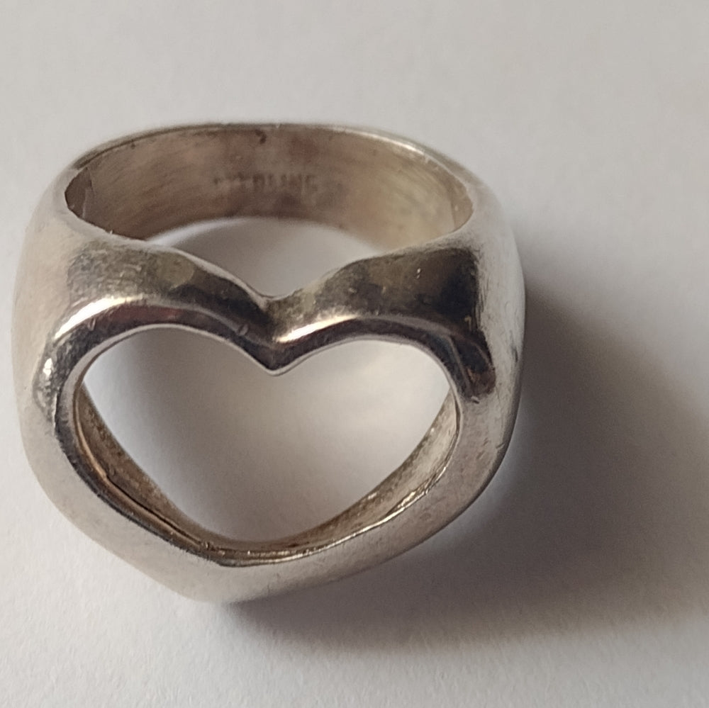 Sterling silver heart ring size 5 nice for Valentine's Day