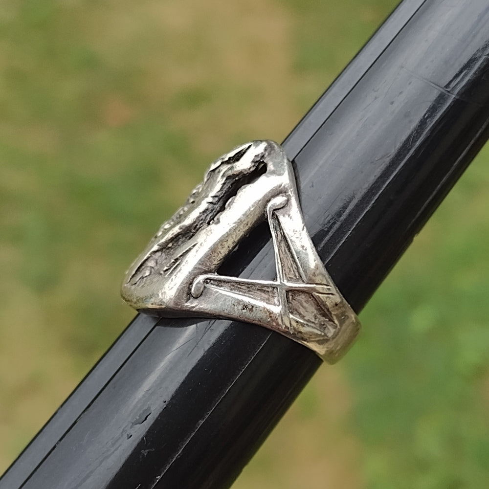 Sterling silver golf ring unisex size 9