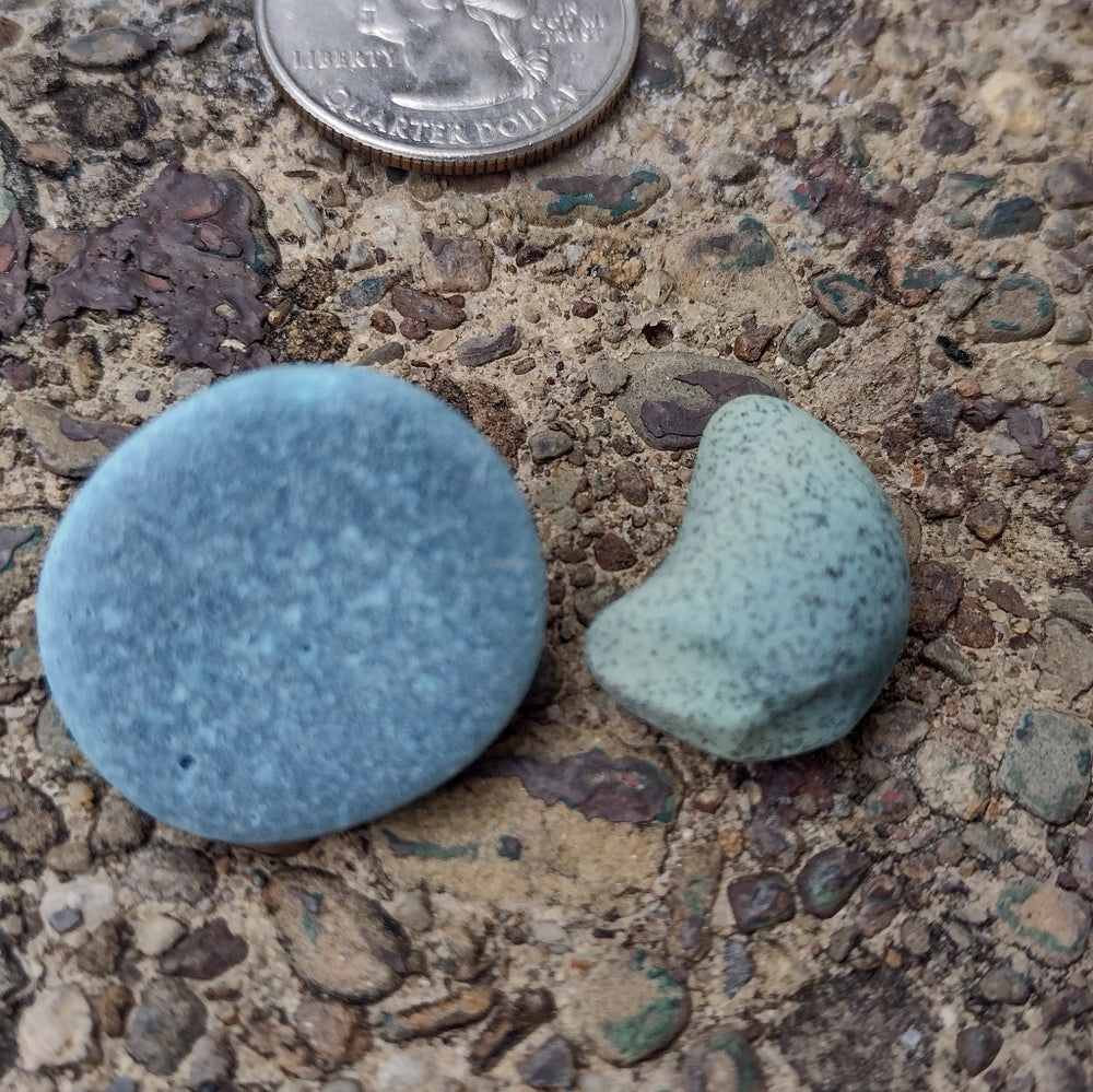 Leland blue and green stone slag rocks