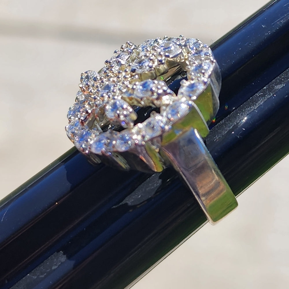 Unisex sterling silver ring size 11  pot leaf or Ohio buckeye leaf