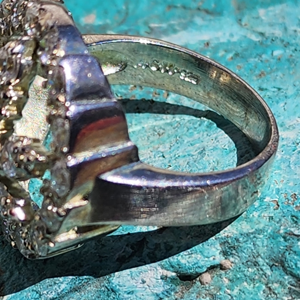 Unisex sterling silver ring size 11  pot leaf or Ohio buckeye leaf