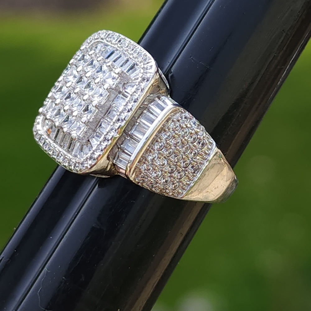 Sterling silver cubic zirconia ring size 7 engagement wedding promise