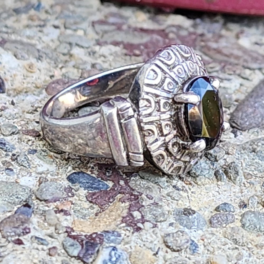 Sterling silver Garnet ring size 6.75