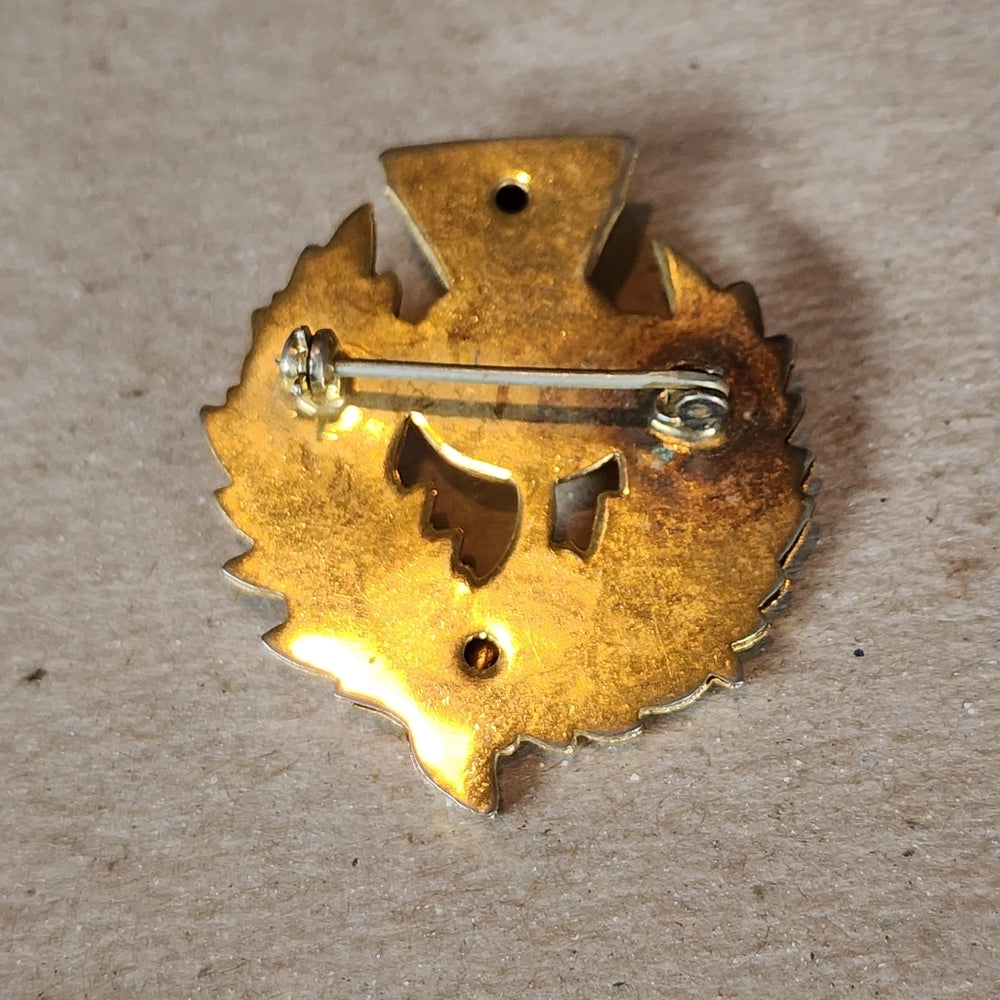 Scottish thistle barrette badge pin brooch