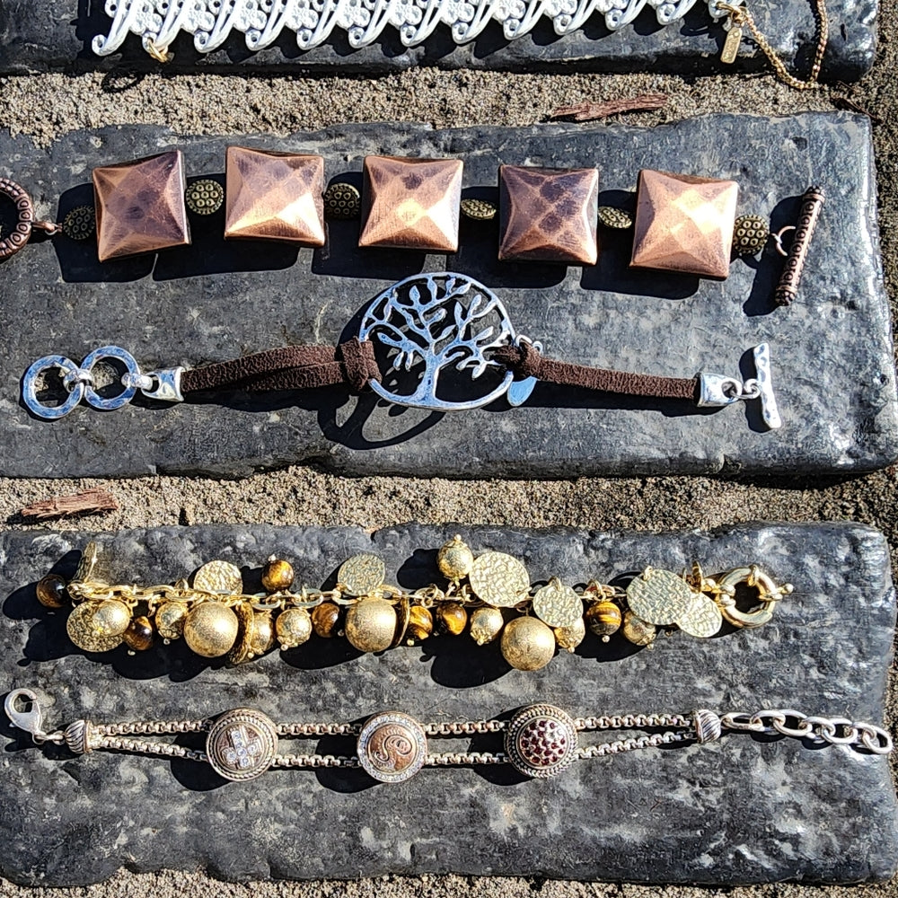 Lot of costume fashion jewelry bracelets Tree of Life Monet