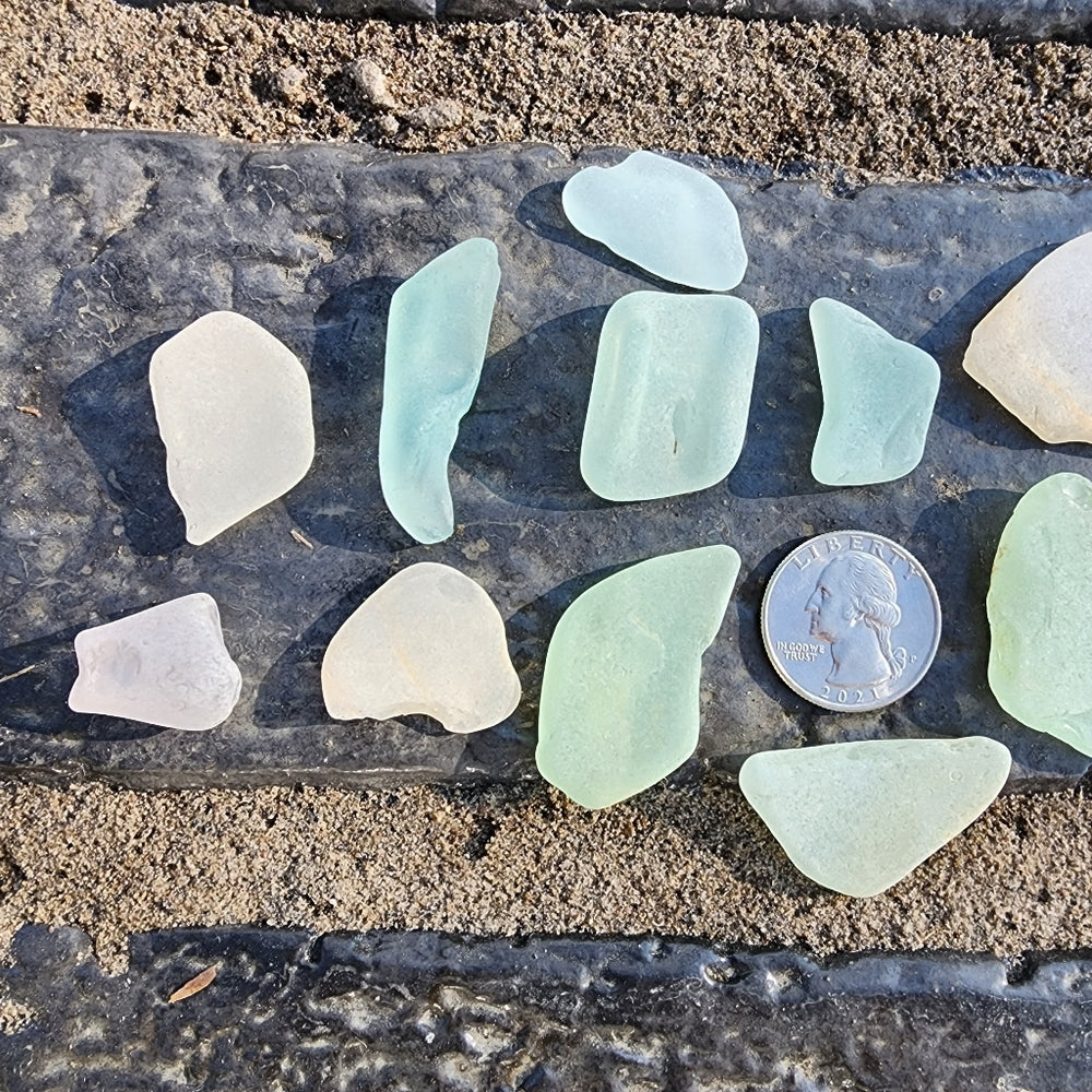 Genuine Lake Erie Sea Beach Glass rare big pieces collecting jewelry or crafts